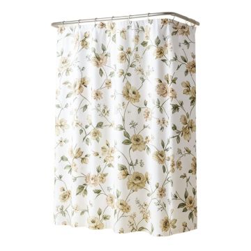 Rieke Polyester Floral Single Shower Curtain