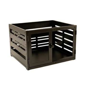 Field Brook Empty Furniture-Style Pet Crate - Black