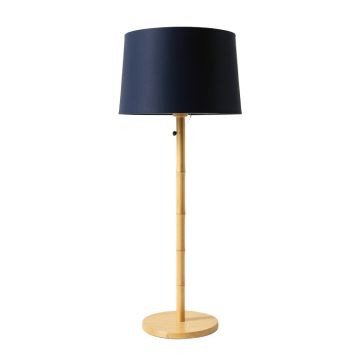 Cove Bridge Floor Lamp With A Plain Fabric Shade - Navy