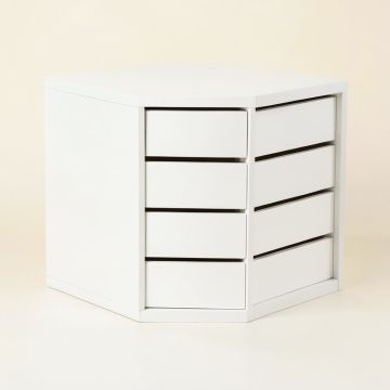 Brook Bluff Small-Parts Storage Drawer Cabinet - White (synthetic illustration; no displayed measurements)