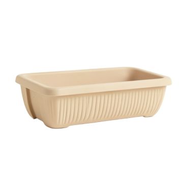Fern Branch Empty Railing Planter With Integral Brackets - Beige (synthetic illustration; no displayed measurements)
