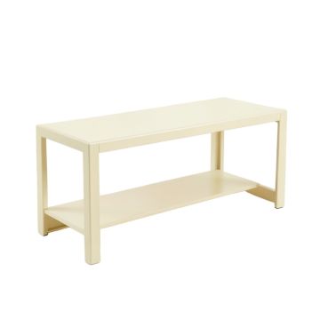 Cedar Canyon Narrow Outdoor Storage Bench - Cream