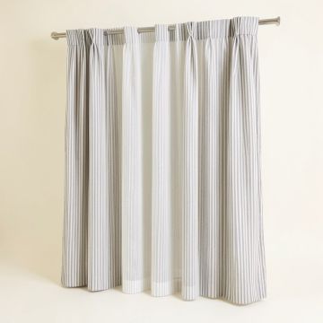 Opheim Striped Semi-Sheer Grommet Curtain Panels (synthetic illustration; no displayed measurements)