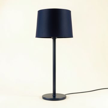Harbor Branch Floor Lamp With A Plain Fabric Shade - Navy (synthetic illustration; no displayed measurements)
