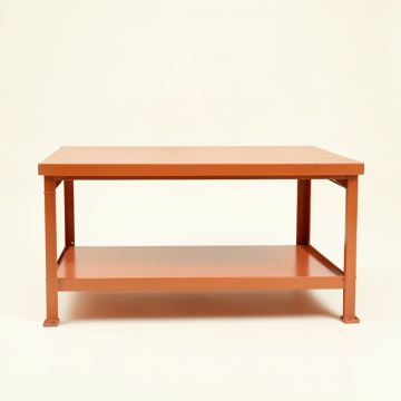 Clay Dell Empty Workshop Workbench - Terracotta (synthetic illustration; no displayed measurements)