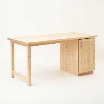 Hazel Dell Empty Workshop Workbench - Ivory (synthetic illustration; no displayed measurements)