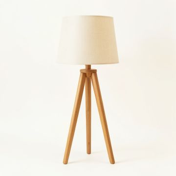 Harbor Crest Floor Lamp With A Plain Fabric Shade - Beige (synthetic illustration; no displayed measurements)