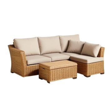 Fordie 5 Piece Rattan Sofa Seating Group With Cushions