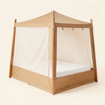 Melange Montage Wood Bed Canopy (synthetic illustration; no displayed measurements)