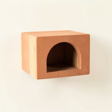 Sage Branch Wall-Mounted Cat Perch - Terracotta (synthetic illustration; no displayed measurements)