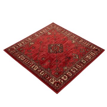 Hague Moroccan Trellis Textured Power Loom Red Rug