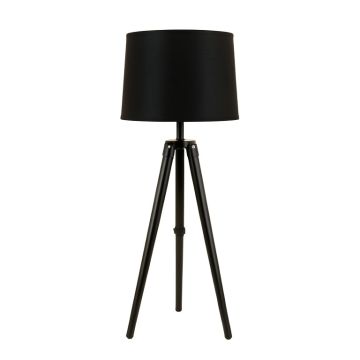 Field Arc Floor Lamp With A Plain Fabric Shade