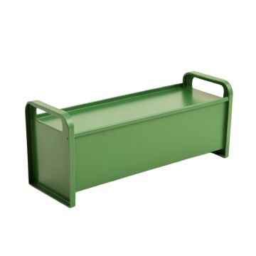 Pine Crossing Narrow Outdoor Storage Bench - Green