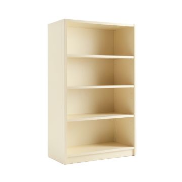 Wren Bend Freestanding Bookcase - Cream (synthetic illustration; no displayed measurements)