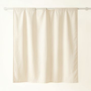 Linden Bluff Shower Curtain Hanging Flat From A Plain Rod - Cream (synthetic illustration; no displayed measurements)