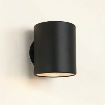 Clay Bluff Wall Sconce Mounted On A Plain Wall - Black (synthetic illustration; no displayed measurements)