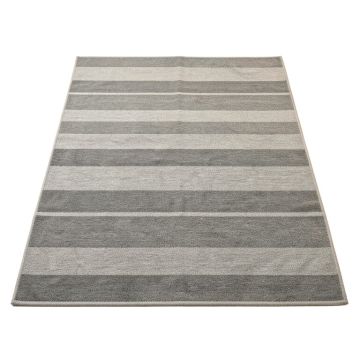 Ridge Bend Rectangular Outdoor Rug - Gray