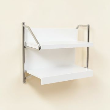 Yadiel 2-Tier 15.88 '' W X 13.63 '' H X 10.37 '' D Wall Mounted Bathroom Shelves (synthetic illustration; no displayed measurements)