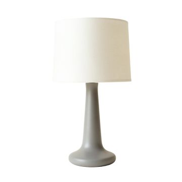 Glen Bridge Table Lamp With A Plain Fabric Shade - Gray