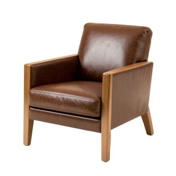 Agee 26.5 '' Wide Top Grain Leather Armchair