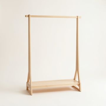 Flint Bend Empty Garment Rack - Beige (synthetic illustration; no displayed measurements)