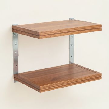 Stollings Metal/Mango Wood 3 Piece Wall Shelf Set (synthetic illustration; no displayed measurements)