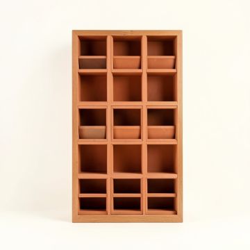 Willow Bluff Empty Vertical Garden Frame - Terracotta (synthetic illustration; no displayed measurements)
