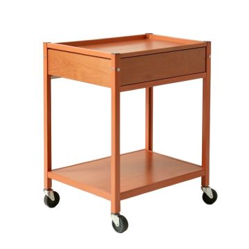 Fern Branch Empty Rolling Workshop Cart - Terracotta