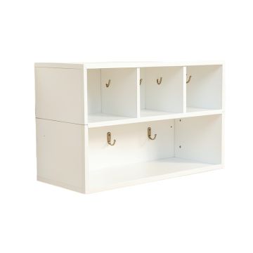 Hill Bluff Wall-Mounted Entryway Organizer Shelf - White
