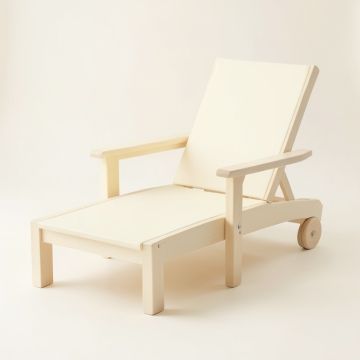 River Crossing Outdoor Lounge Chair - Cream (synthetic illustration; no displayed measurements)