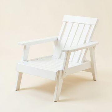 Glen Crossing Outdoor Lounge Chair - White (synthetic illustration; no displayed measurements)