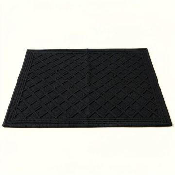 Clay Crest Rectangular Outdoor Rug - Black (synthetic illustration; no displayed measurements)