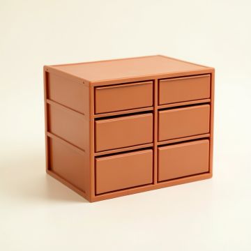 Dawn Brook Small-Parts Storage Drawer Cabinet - Terracotta (synthetic illustration; no displayed measurements)