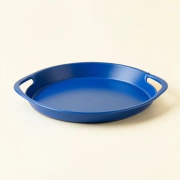 Flint Crest Serving Tray - Blue (synthetic illustration; no displayed measurements)