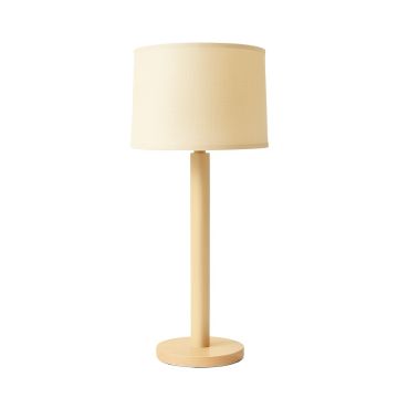 River Brook Floor Lamp With A Plain Fabric Shade - Beige