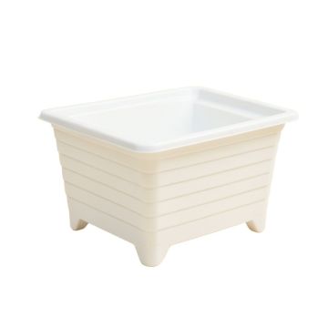 Dune Bluff Empty Raised Planter - White
