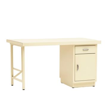 Laurel Crossing Empty Workshop Workbench - Ivory