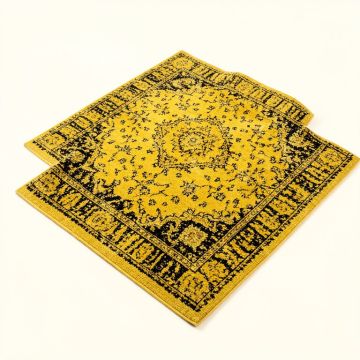 Regner Power Loom Yellow/Black Rug (synthetic illustration; no displayed measurements)