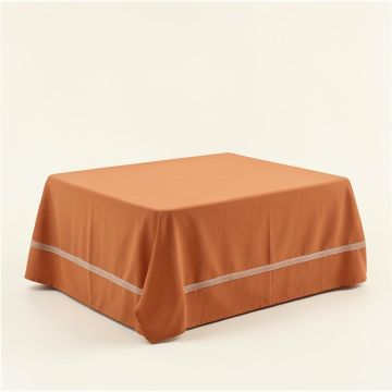Rowan Bluff Flat Bed Sheet - Terracotta (synthetic illustration; no displayed measurements)