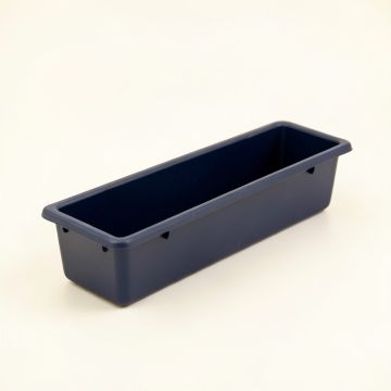 Bay Crest Empty Railing Planter With Integral Brackets - Navy (synthetic illustration; no displayed measurements)