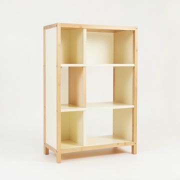 Pine Canyon Freestanding Bookcase - Cream (synthetic illustration; no displayed measurements)