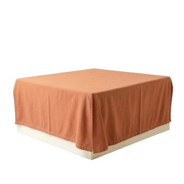 Ridge Arc Flat Bed Sheet - Terracotta
