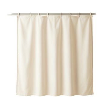 River Bluff Shower Curtain Hanging Flat From A Plain Rod - Ivory
