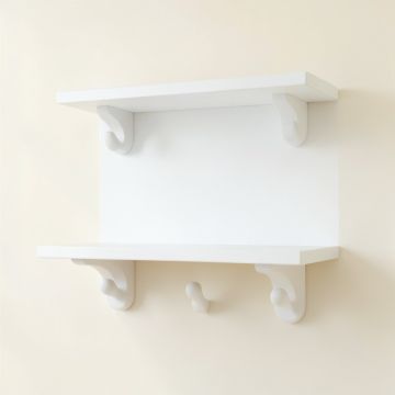 Rowan Canyon Wall-Mounted Entryway Organizer Shelf - White (synthetic illustration; no displayed measurements)