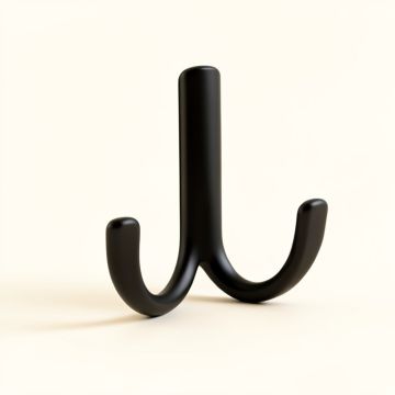 Sidney Matte Black Towel Hook (synthetic illustration; no displayed measurements)