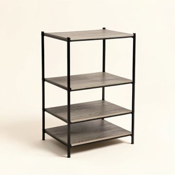 Liam 43.5 '' H X 23.6 '' W X 11.75 '' D 4-Tier Shelving Unit (synthetic illustration; no displayed measurements)