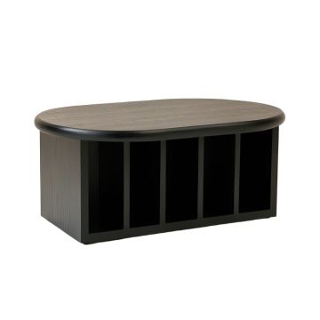 Pine Bend Shoe Storage Bench - Black