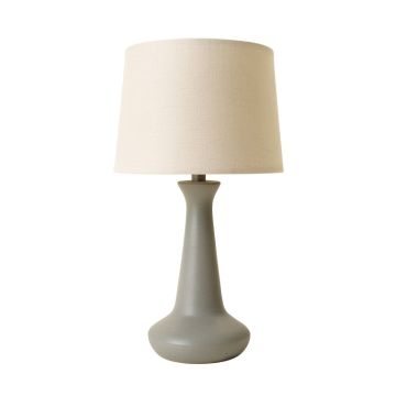 Hazel Brook Table Lamp With A Plain Fabric Shade - Gray