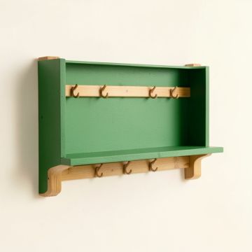 Meadow Dale Wall-Mounted Entryway Organizer Shelf - Green (synthetic illustration; no displayed measurements)