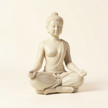 Ceramic Yoga Meditation Figurine (synthetic illustration; no displayed measurements)